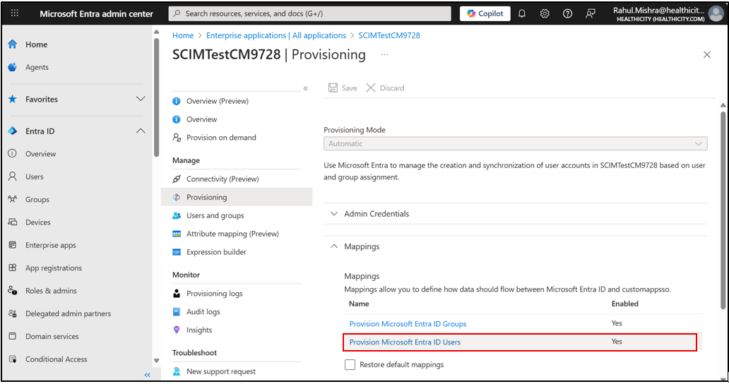User Sync Settings (Active Directory Integration) – Healthicity Support